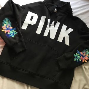 VSPINK Embroidered Quarter Zip